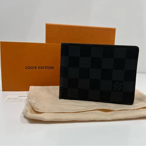 Louis Vuitton Damier Graphite Slender Wallet, Men's Bifold Card Holder - Picture 1 of 8